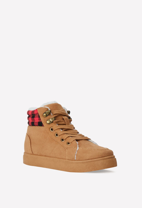 Buffalo Plaid High Top Brown
