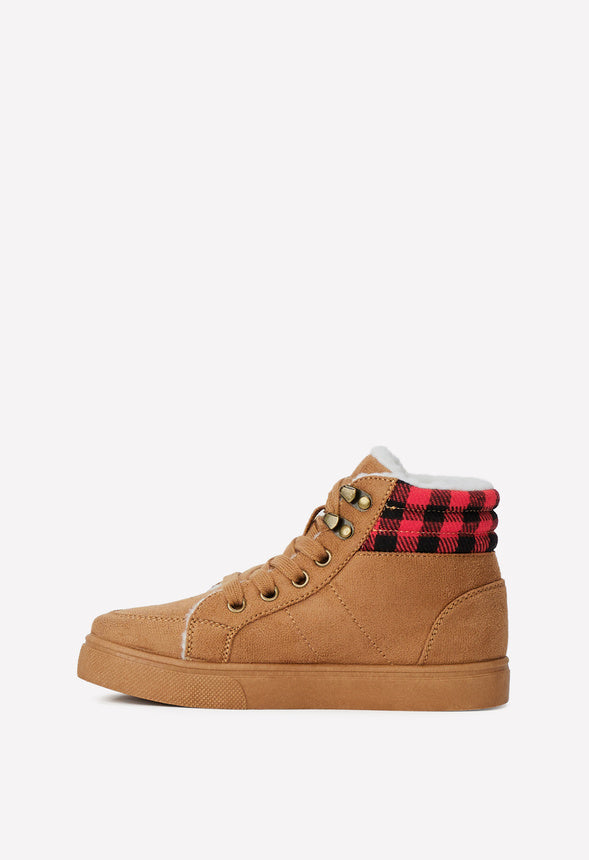 Buffalo Plaid High Top Brown