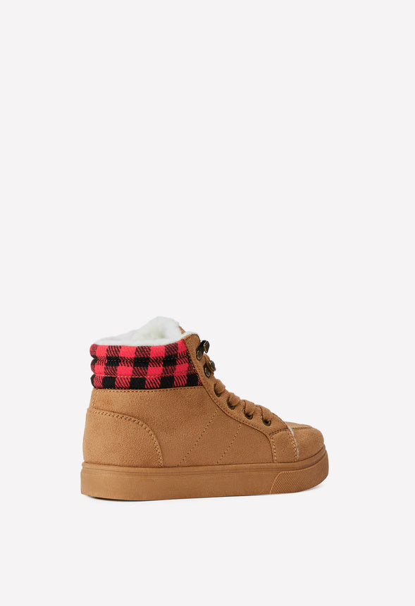 Buffalo Plaid High Top Brown