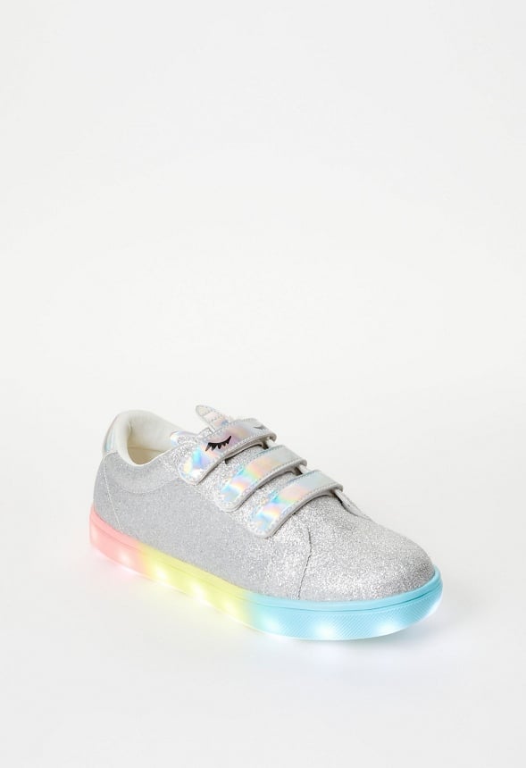Light Up Unicorn Ombre Sole Sneaker Silver
