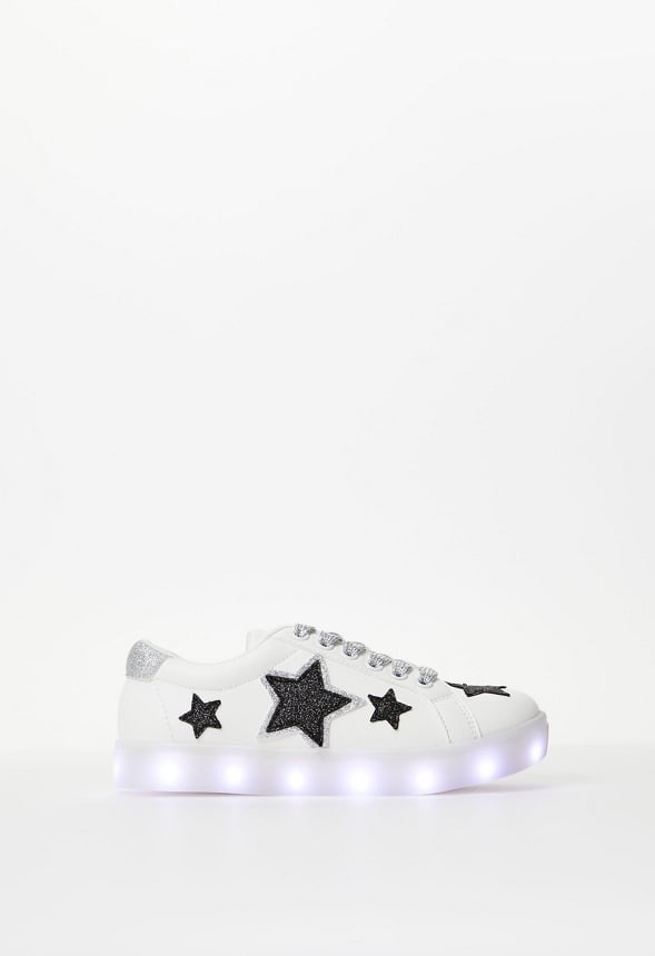 Glitter Star Light Up Sneaker White