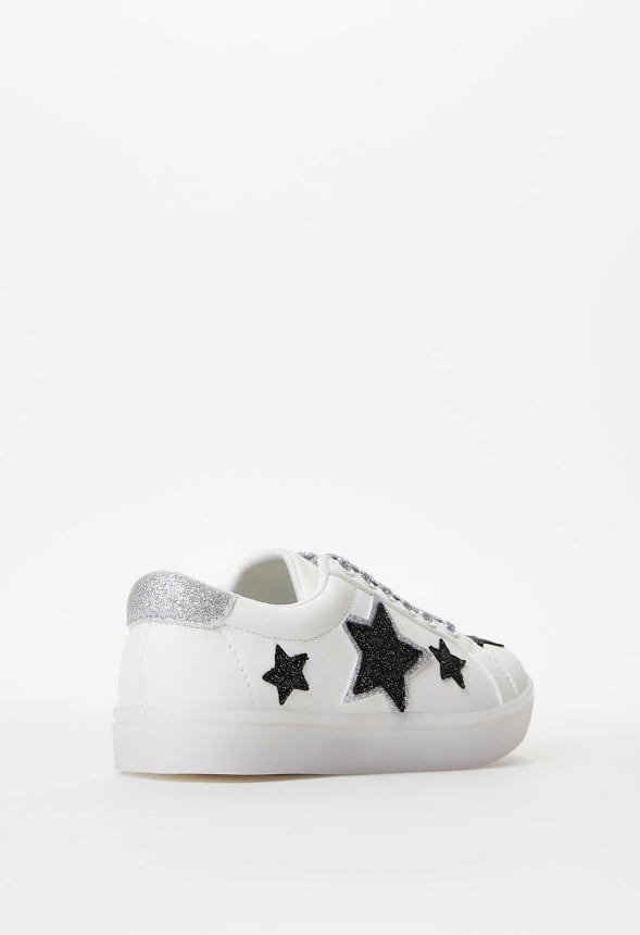 Glitter Star Light Up Sneaker White