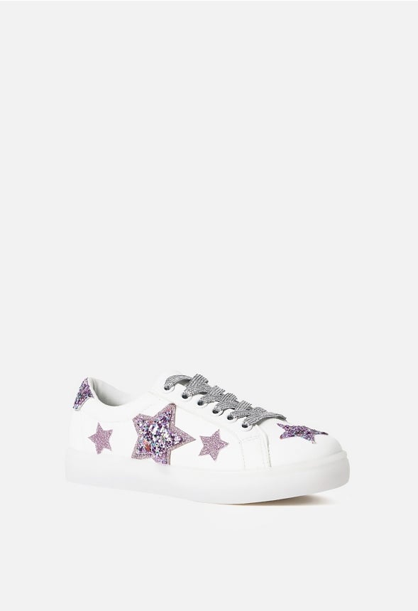 Glitter Star Light Up Sneaker White