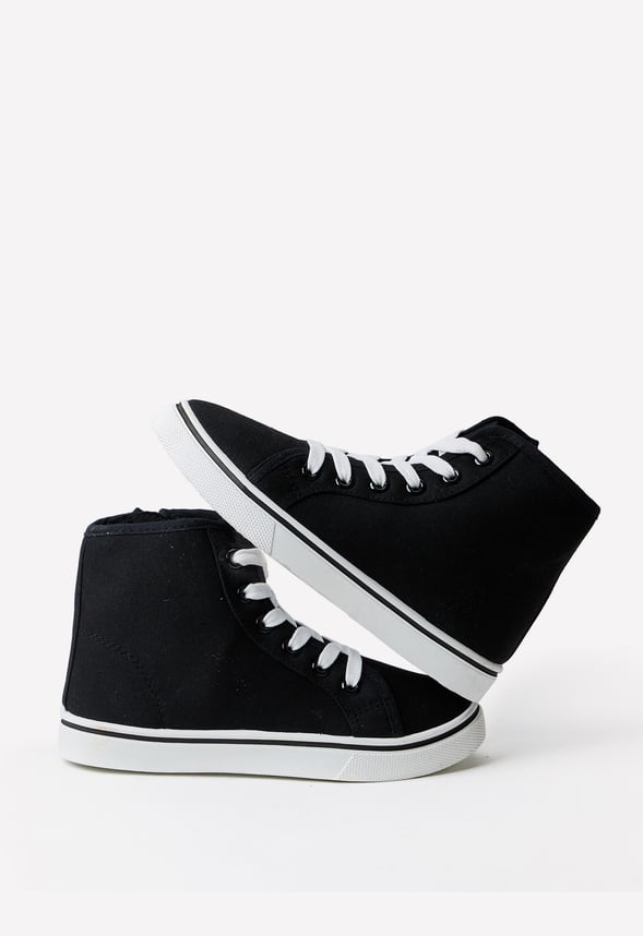 Lace Up High Top Sneaker Black