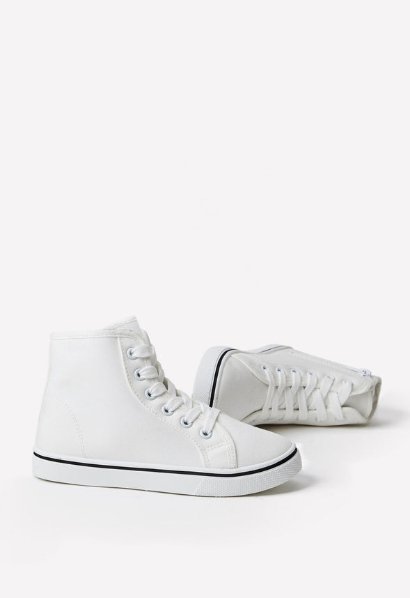 Lace Up High Top Sneaker White