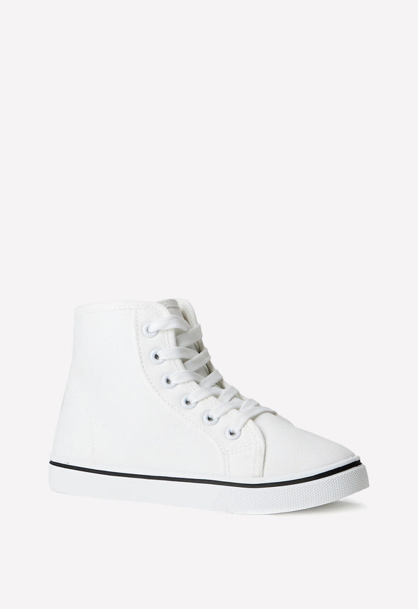 Lace Up High Top Sneaker White