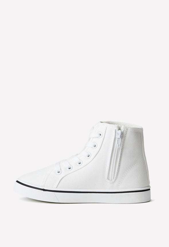 Lace Up High Top Sneaker White