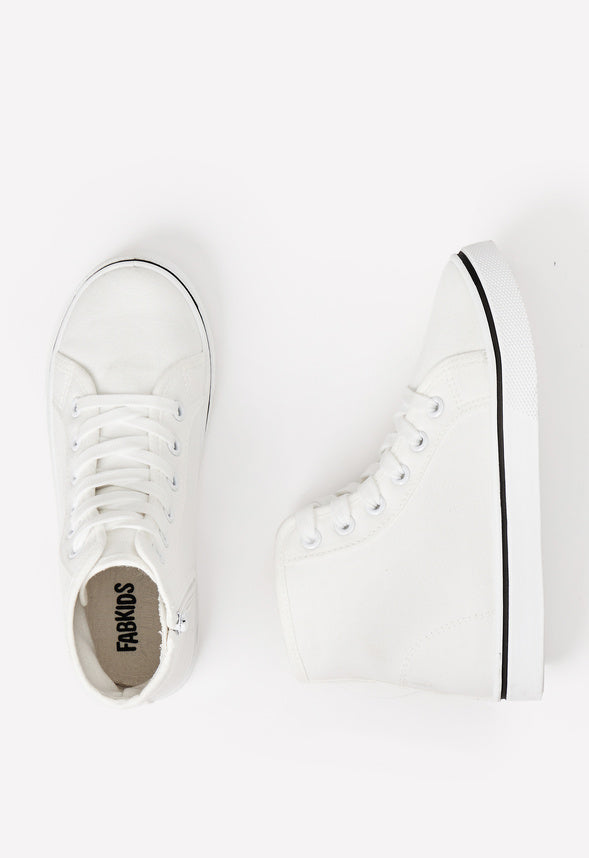 Lace Up High Top Sneaker White