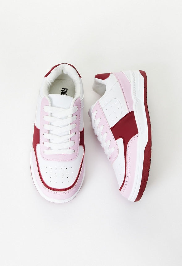 Colorblock Court Sneaker White