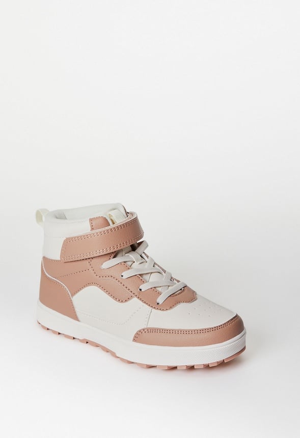 Pieced High Top Sneaker Tan