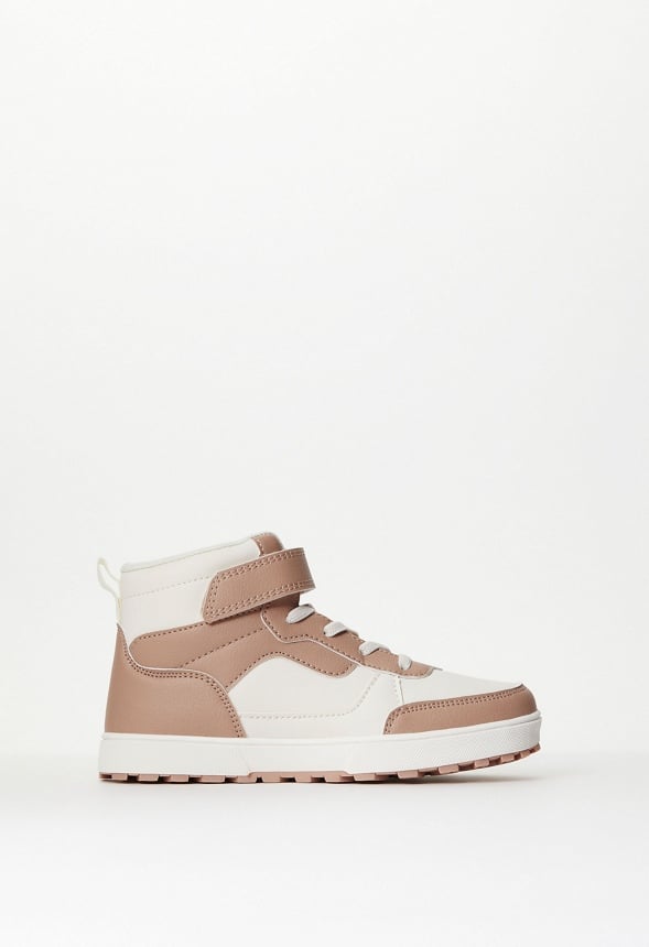 Pieced High Top Sneaker Tan