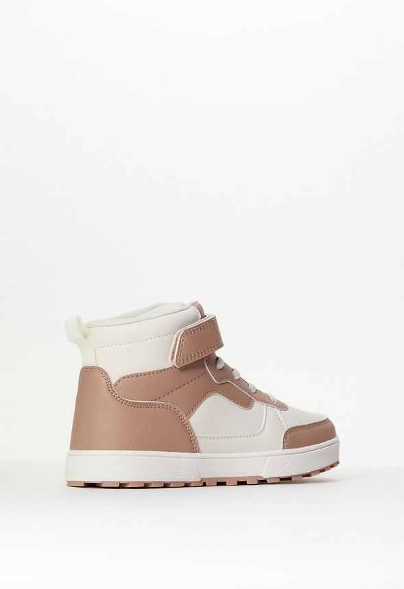 Pieced High Top Sneaker Tan