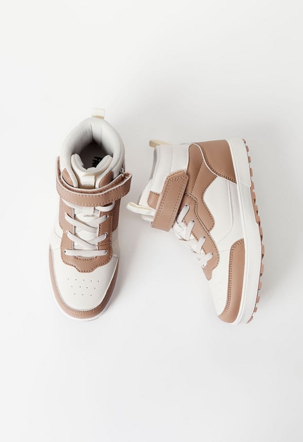 Pieced High Top Sneaker Tan