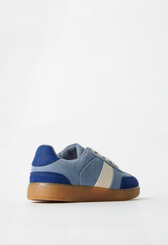 Pieced Faux Suede Sneaker Blue