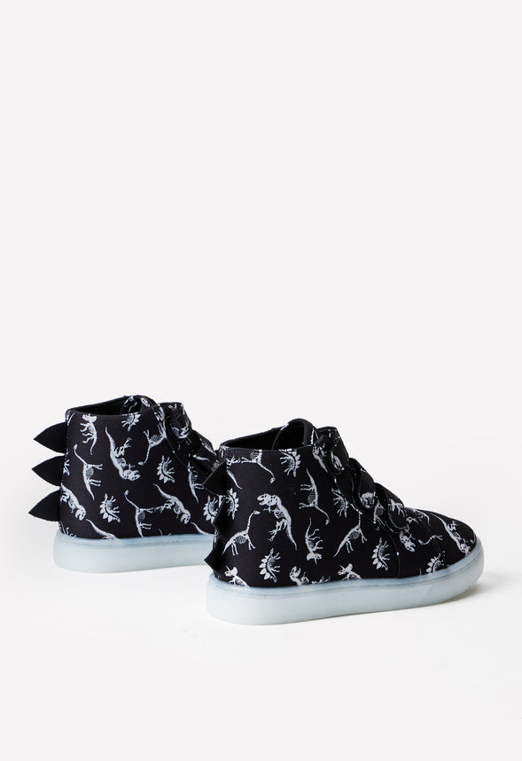 Dino Light Up High Top Sneaker Black