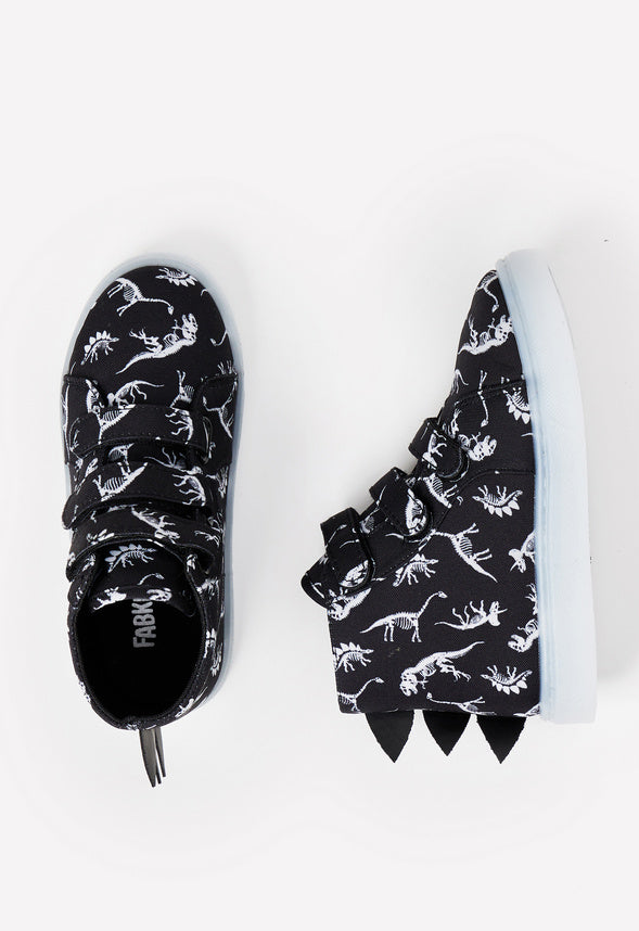 Dino Light Up High Top Sneaker Black