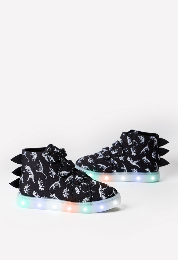 Dino Light Up High Top Sneaker Black