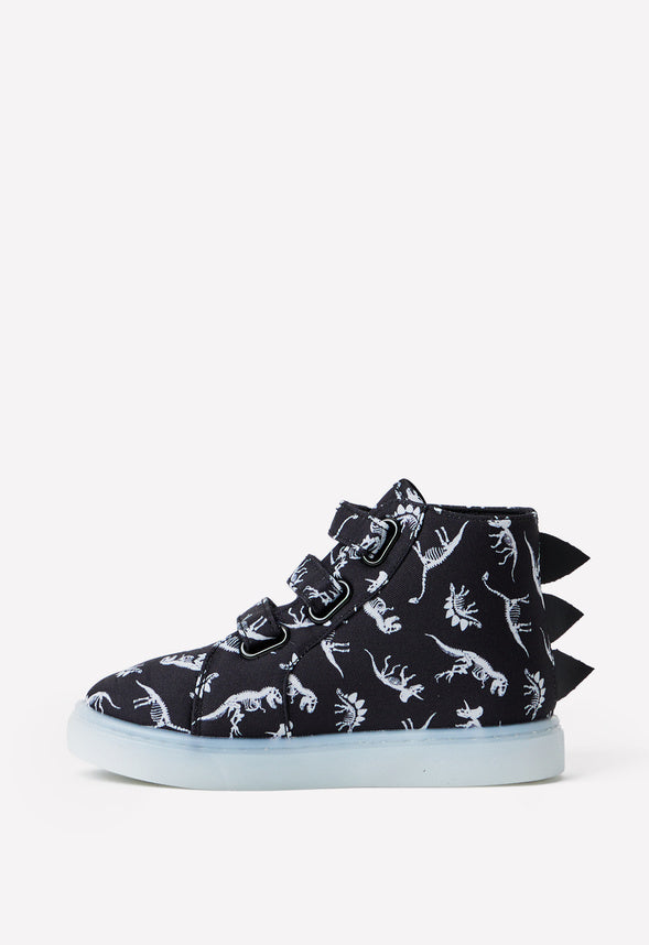 Dino Light Up High Top Sneaker Black