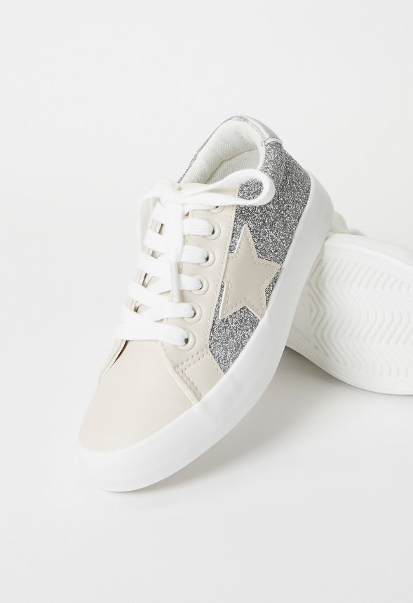 Glitter Star Sneaker Silver