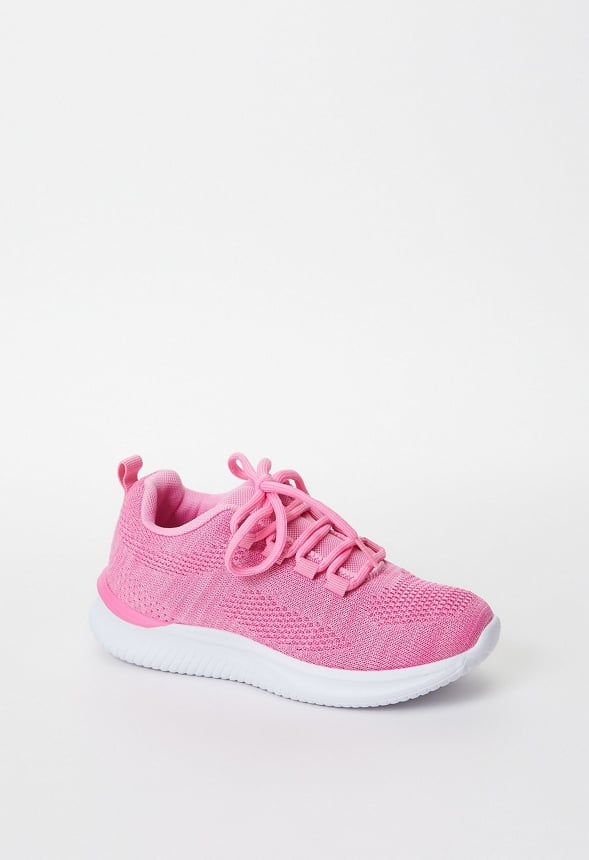 Mesh Knit Athletic Sneaker Pink