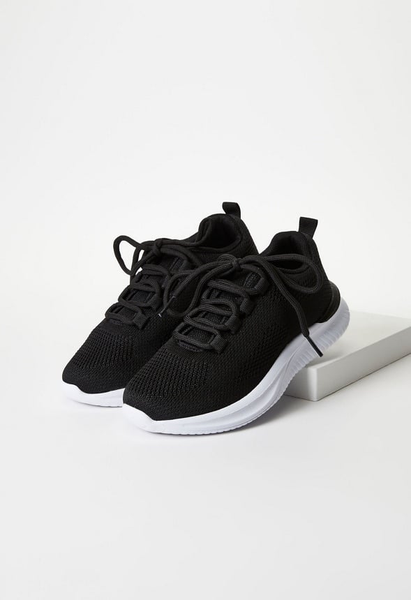 Mesh Knit Athletic Sneaker Black