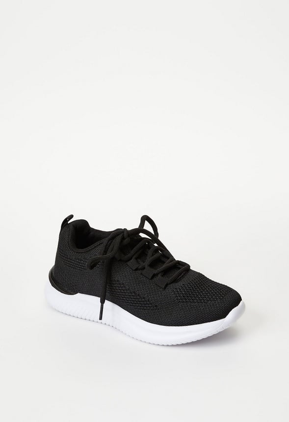 Mesh Knit Athletic Sneaker Black