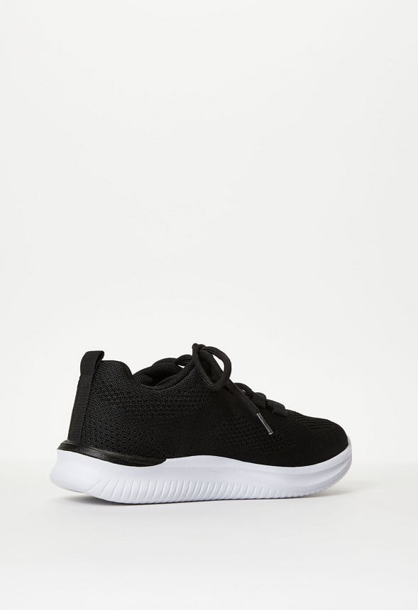 Mesh Knit Athletic Sneaker Black