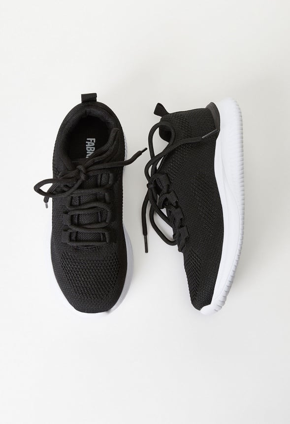 Mesh Knit Athletic Sneaker Black