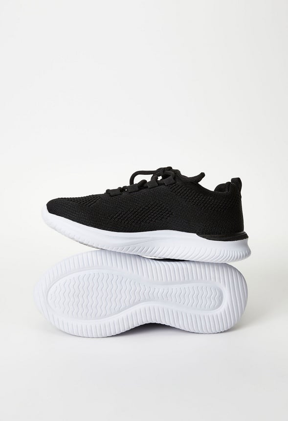 Mesh Knit Athletic Sneaker Black