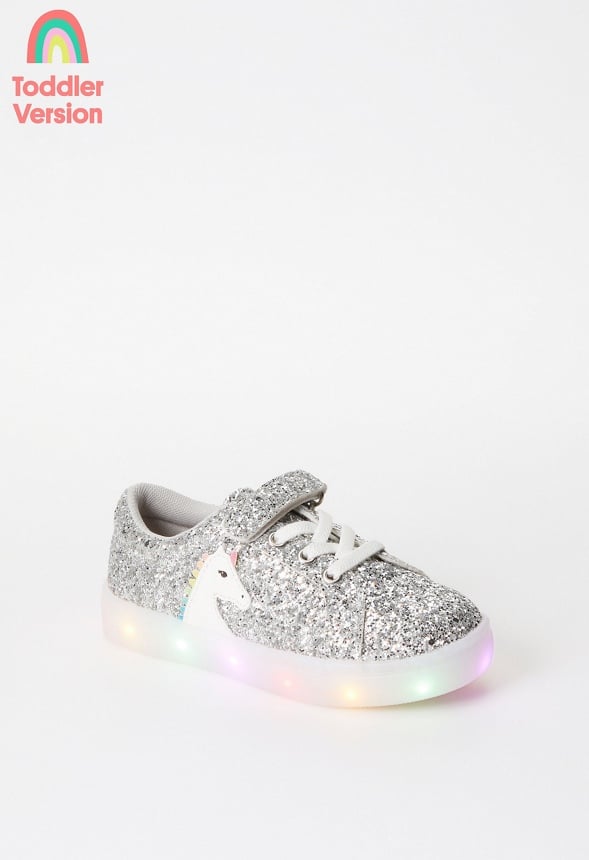 Light Up Lace Up Unicorn Sneaker Gray