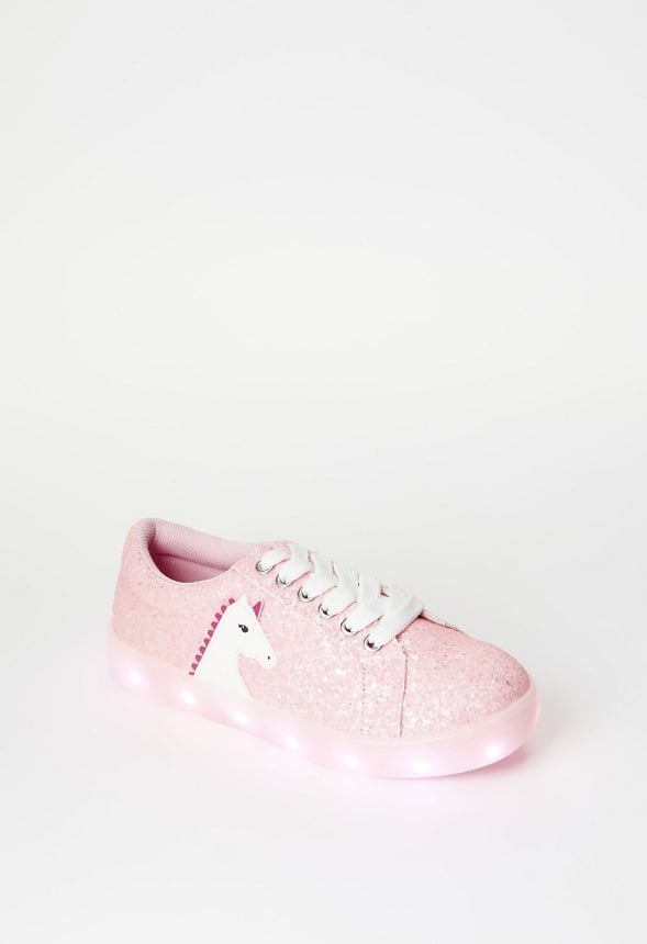 Light Up Lace Up Unicorn Sneaker Pink