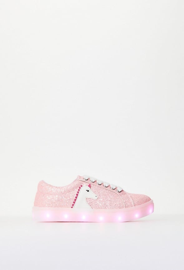 Light Up Lace Up Unicorn Sneaker Pink