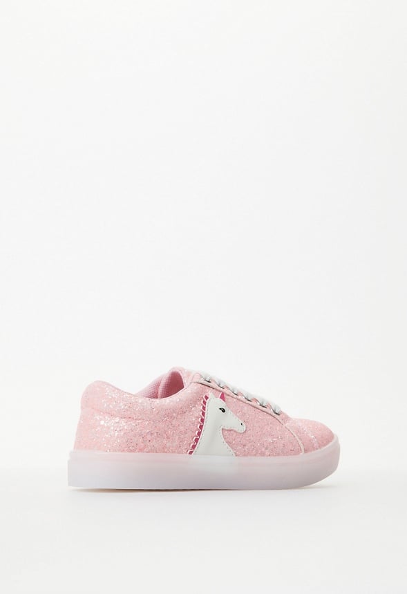 Light Up Lace Up Unicorn Sneaker Pink