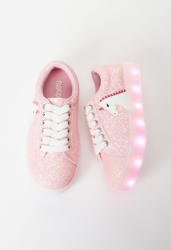 Light Up Lace Up Unicorn Sneaker Pink