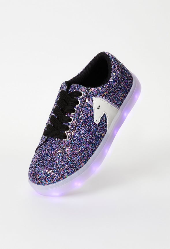 Light Up Lace Up Unicorn Sneaker Purple