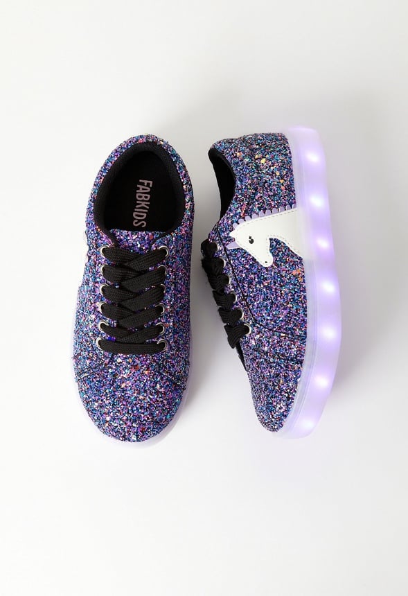 Light Up Lace Up Unicorn Sneaker Purple
