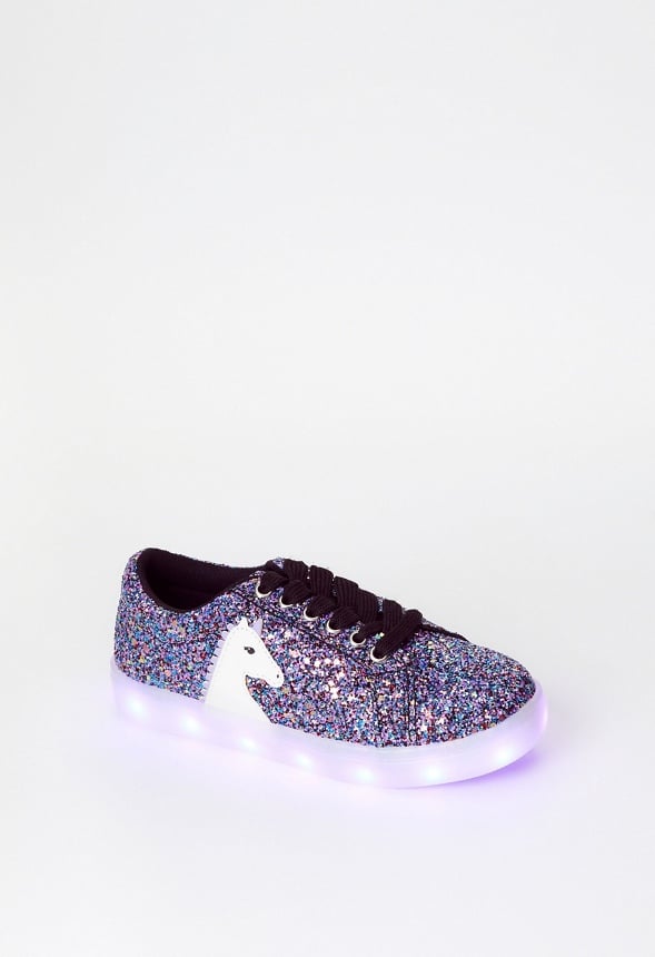 Light Up Lace Up Unicorn Sneaker Purple