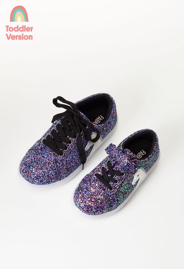 Light Up Lace Up Unicorn Sneaker Purple