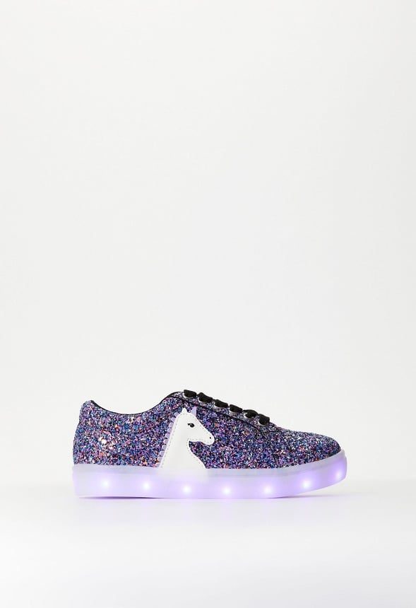 Light Up Lace Up Unicorn Sneaker Purple