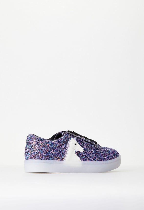 Light Up Lace Up Unicorn Sneaker Purple
