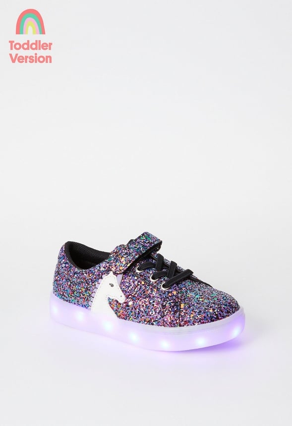 Light Up Lace Up Unicorn Sneaker Purple