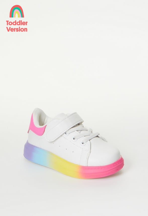 Rainbow Platform Sneaker White