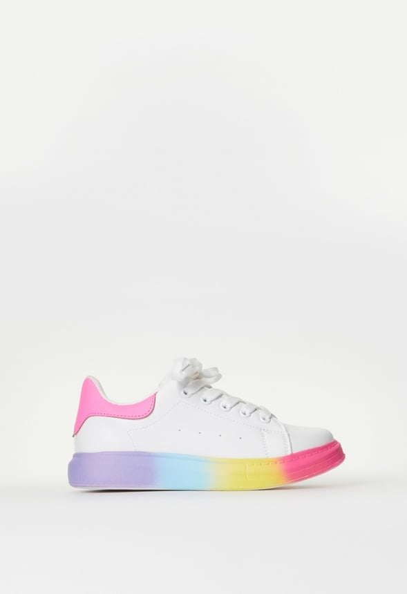 Rainbow Platform Sneaker White