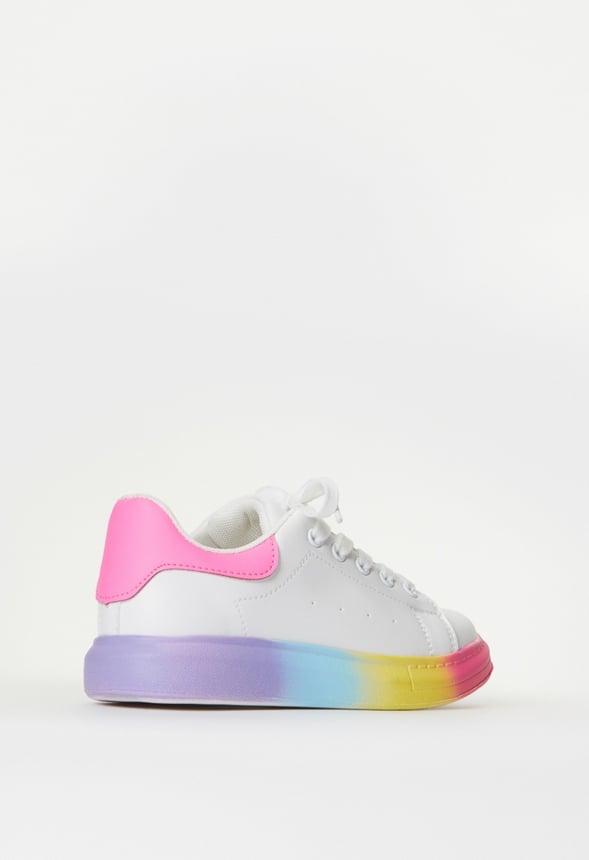 Rainbow Platform Sneaker White
