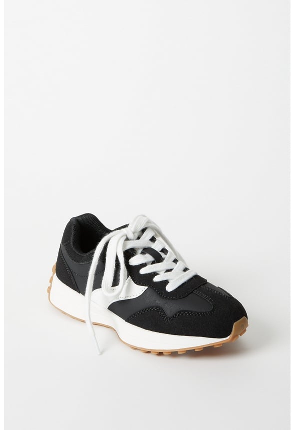 Colorblock Retro Trainer Black
