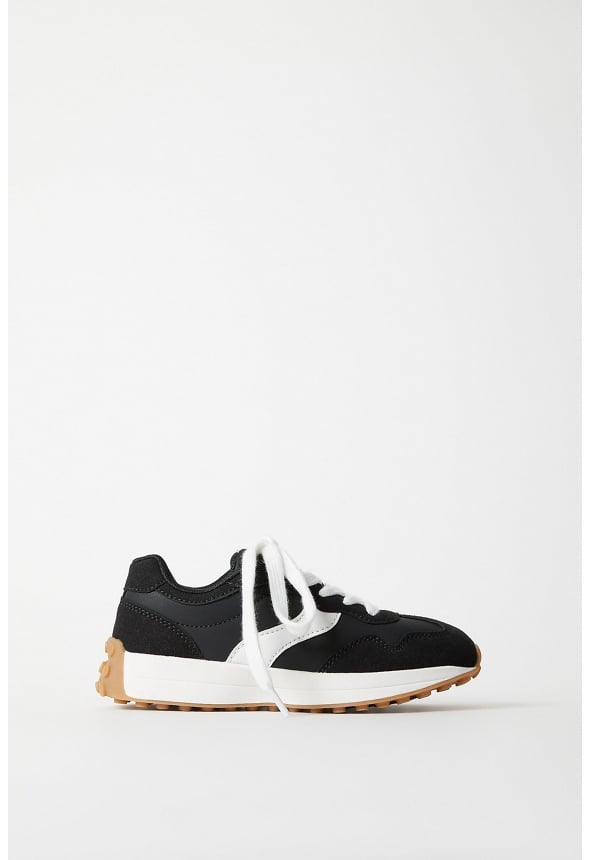 Colorblock Retro Trainer Black