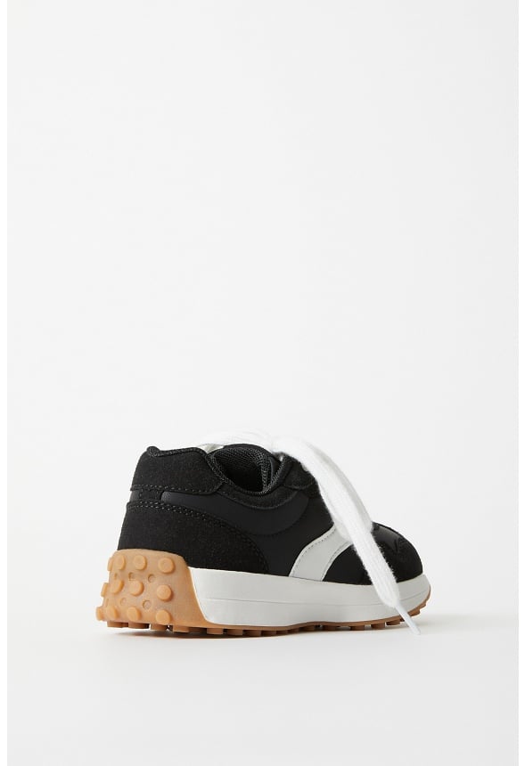 Colorblock Retro Trainer Black