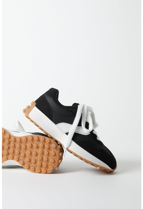 Colorblock Retro Trainer Black