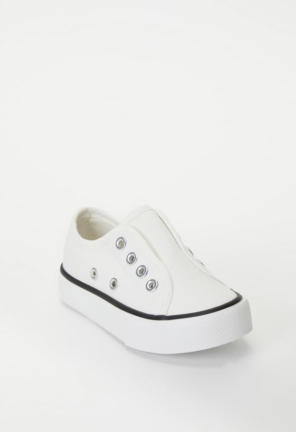 No Lace Slip On Sneaker White