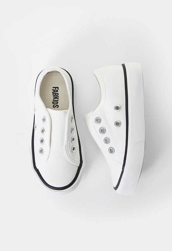 No Lace Slip On Sneaker White